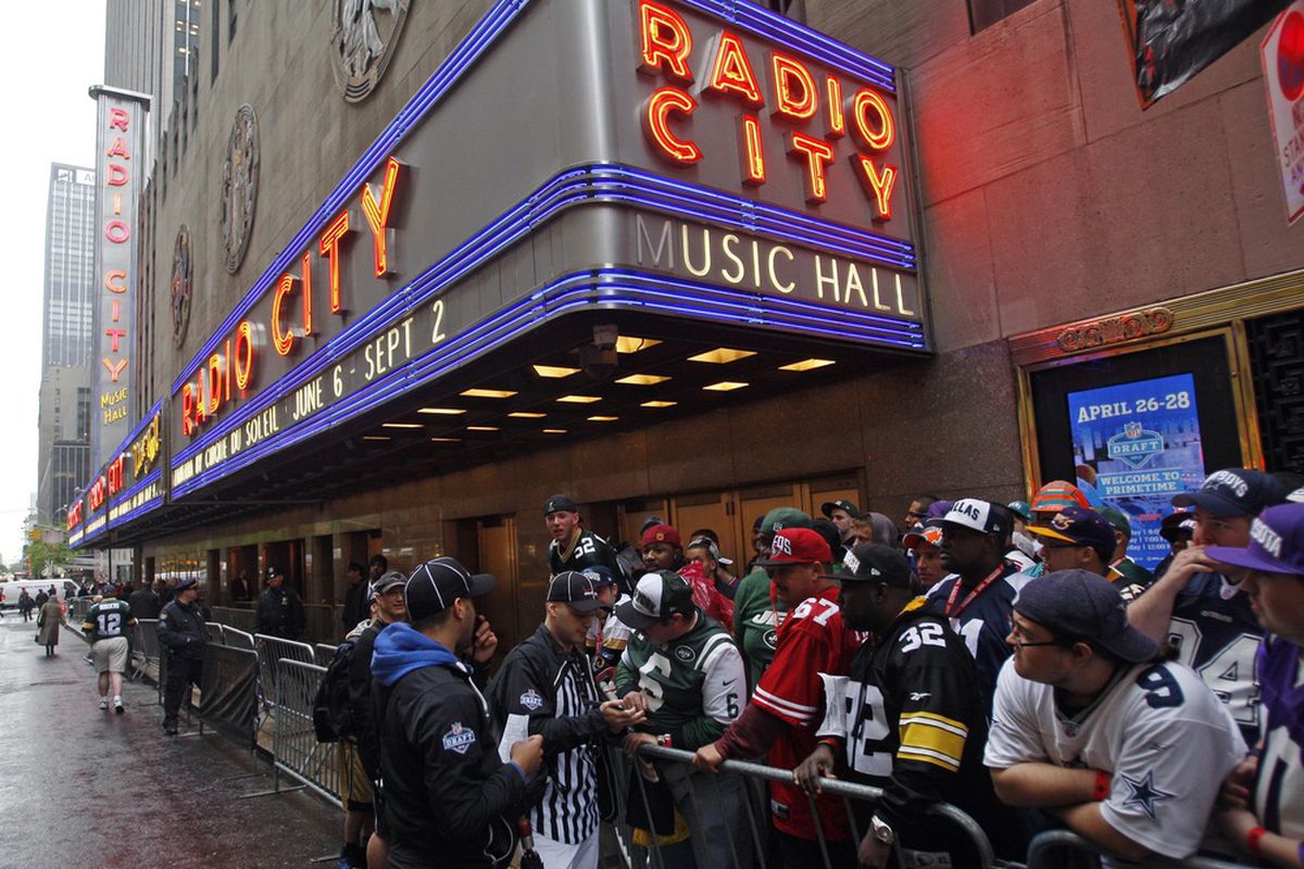 The annual NFL Draft is held at Radio City Music Hall