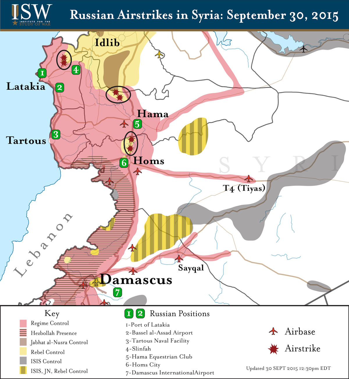 syria airstrikes russia september 30