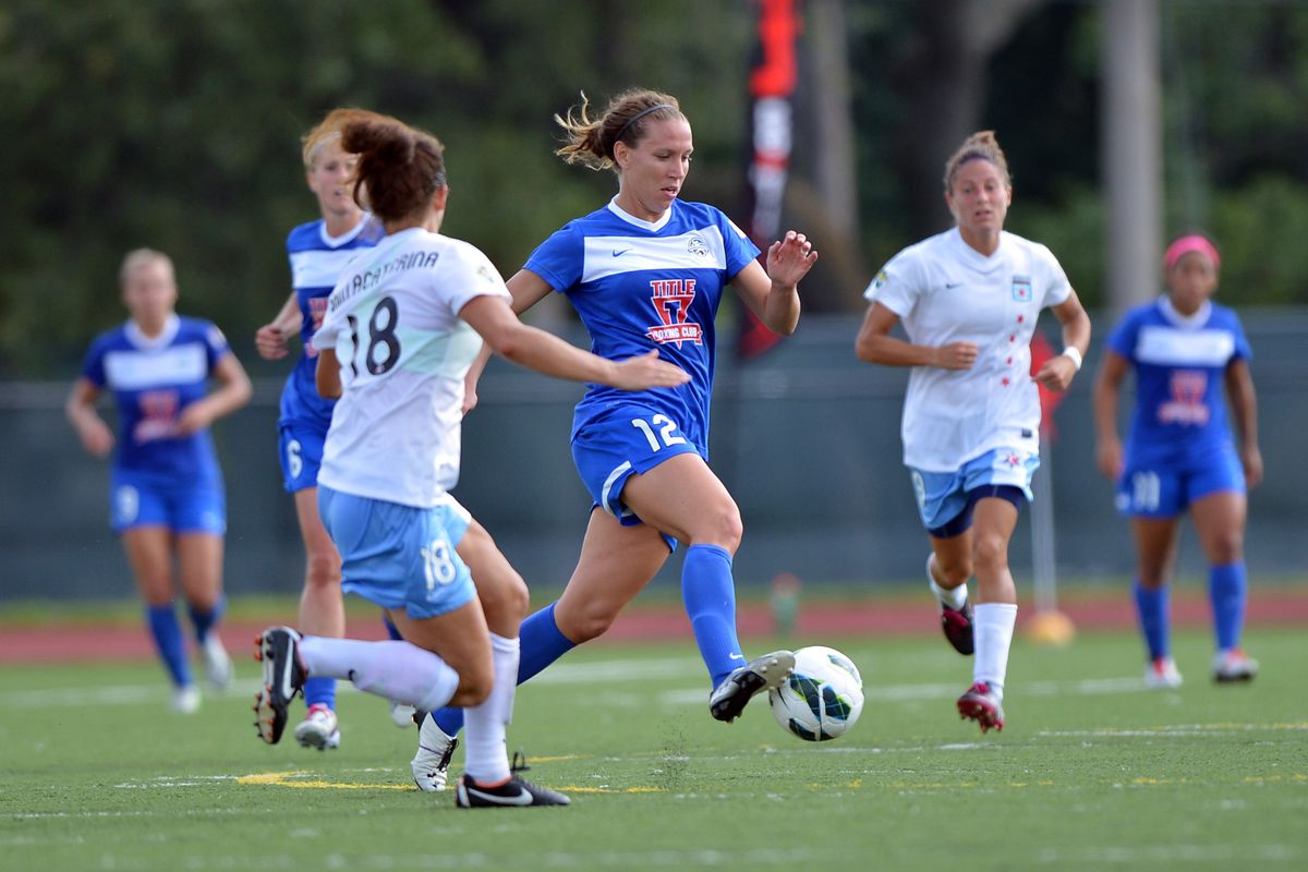 The Breakers will look to quiet the creative play of midfielder Lauren Holiday (12) on Sunday 