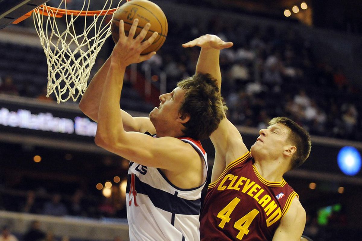 Here is a picture of Jan Vesely scoring easily on Luke Harangody