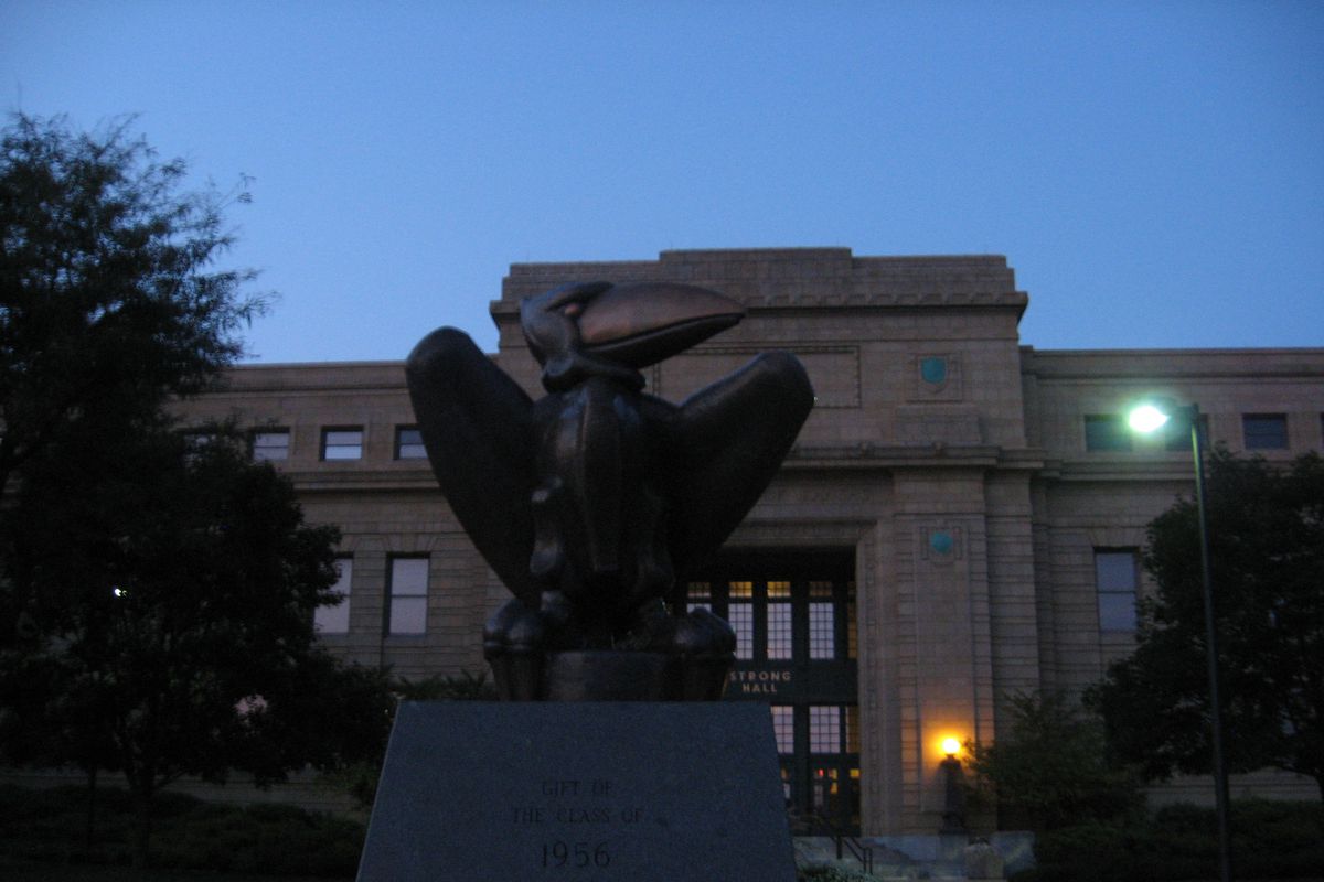 KU Jayhawk Statue