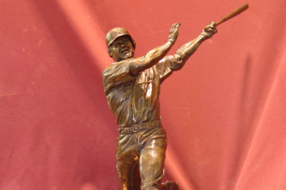 The 18" version of the McGwire statue, presented after his 500th home run.