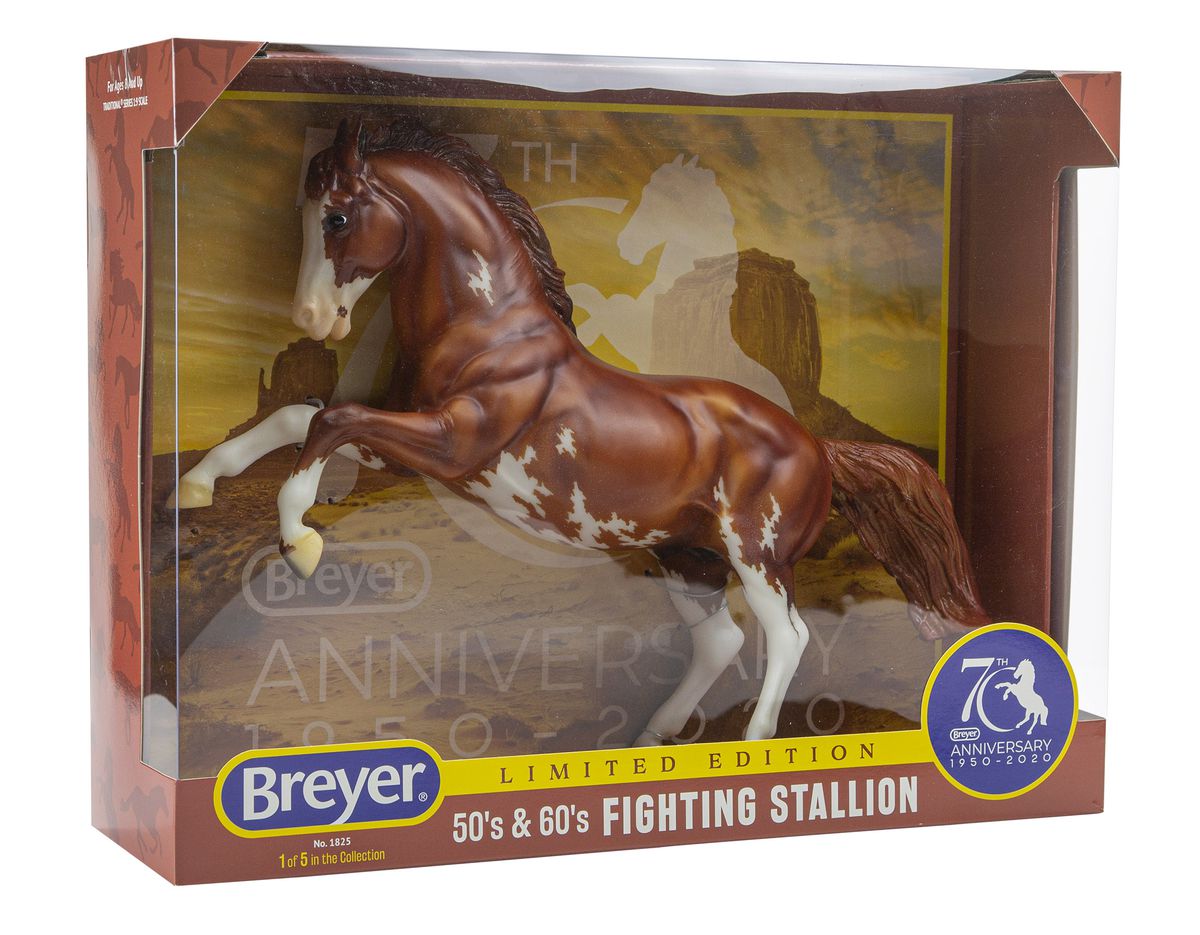 50s fighting stallion breyer horse in box