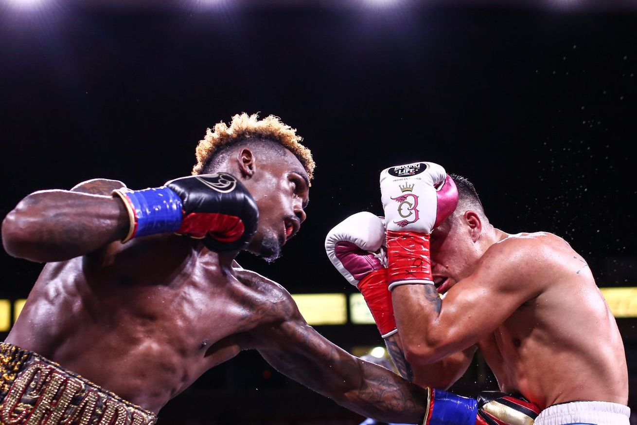 Jermell Charlo stopped Brian Castano in the 10th round of their junior middleweight unification.