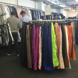 The men's section, however, is robust (and colorful)