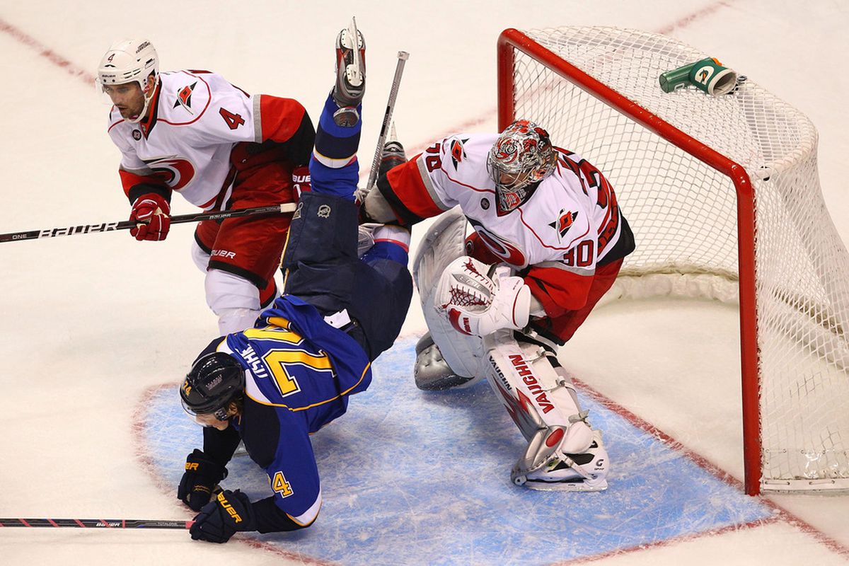 TJ Oshie, re-defining the statistic "Time On Ice"  (Photo by Dilip Vishwanat/Getty Images)
