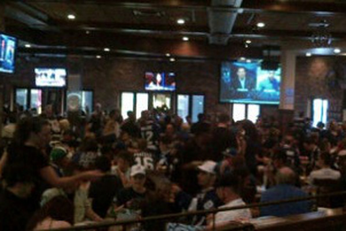 A full house of Tampa Bay Lightning fans turned out to watch the 2012 NHL Draft at Champp's at an official watch party hosted by the Tampa Bay Lightning. (Clark Brooks photo)