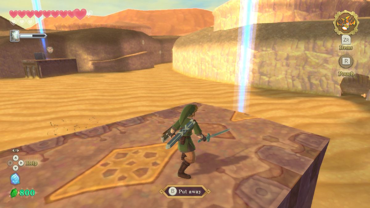 A Goddess Cube location in The Legend of Zelda: Skyward Sword HD