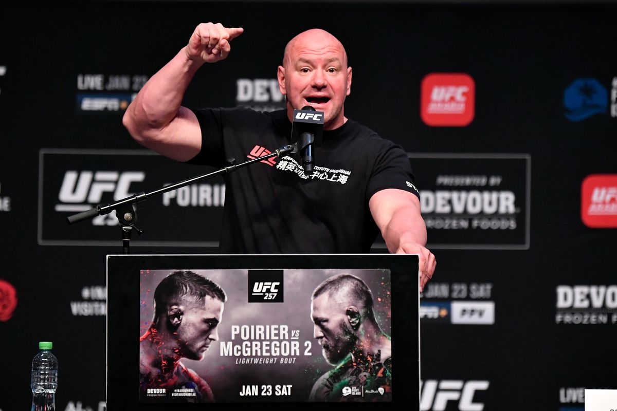 Dana White responds to Tyron Woodley’s comments about earning a bigger paycheck outside the UFC. 