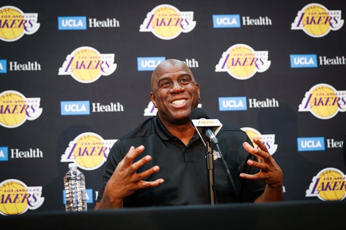 Earvin ‘Magic’ Johnson &amp; Rob Pelinka Los Angeles Lakers Media Availability