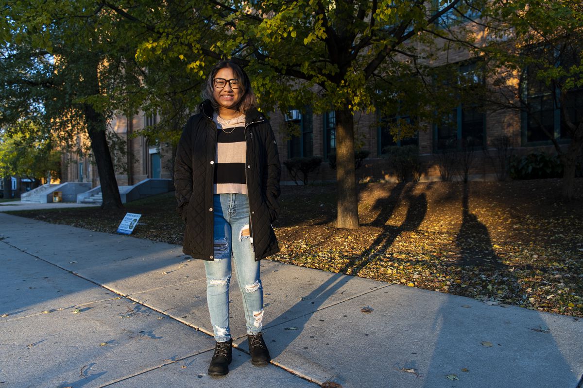 Ashley Santiago, 16, can’t vote yet, but she’s working hard this election to make sure others will cast their ballot. 