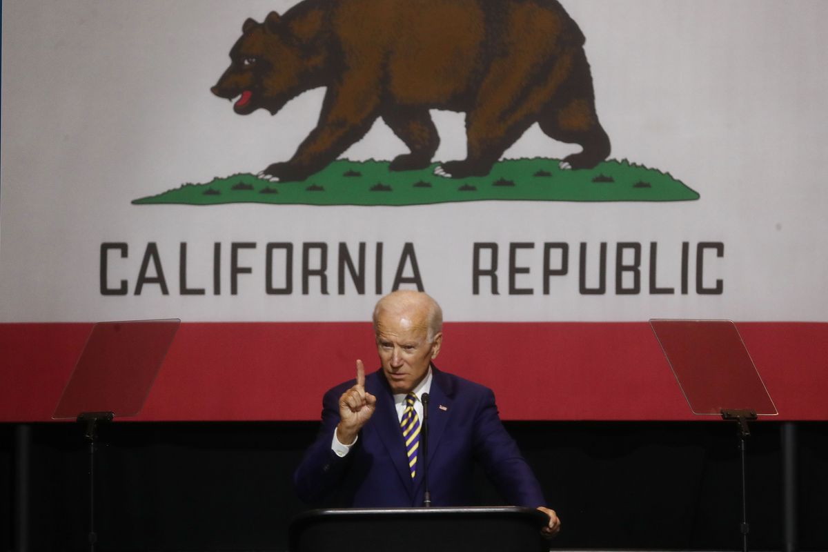 Former Vice President Joe Biden at a California rally in October 2018.
