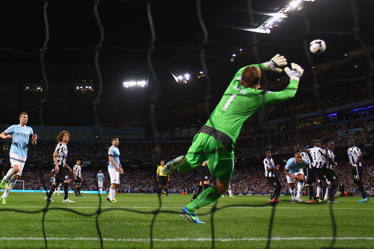 Tim Krul was named Man of the Match for making several difficult saves against Manchester City.