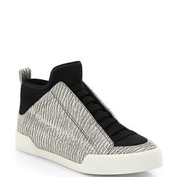 Morgan leather slip-on high-top sneakers, $100