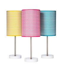 Punched shade stick lamps, $16.99 each.