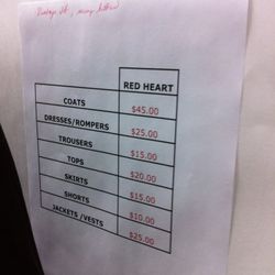 "Red Heart" price list