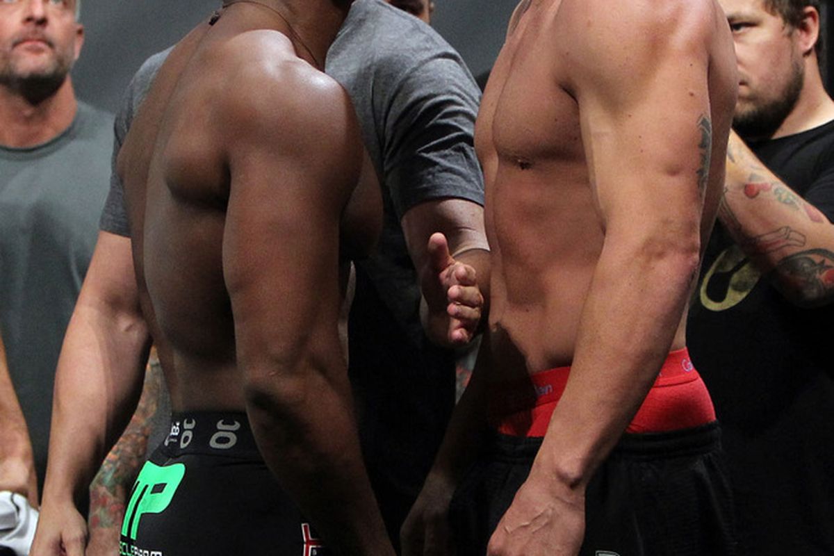 Tito Ortiz and Rashad Evans will square off in the UFC 133 main event on Saturday night at the Wells Fargo Center in Philadelphia, Pennsylvania. (Photo by Josh Hedges/Zuffa LLC/Zuffa LLC via Getty Images)
