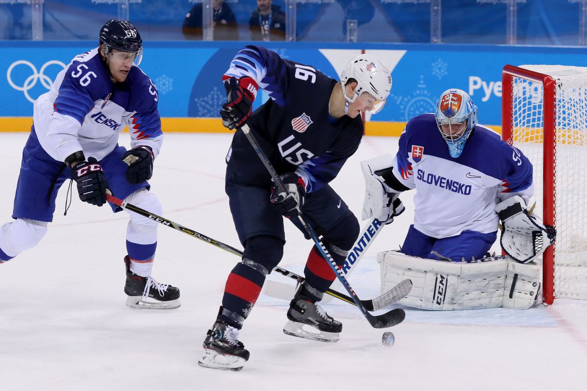 Olympics: Ice Hockey-Men Team Group B - USA-SVK