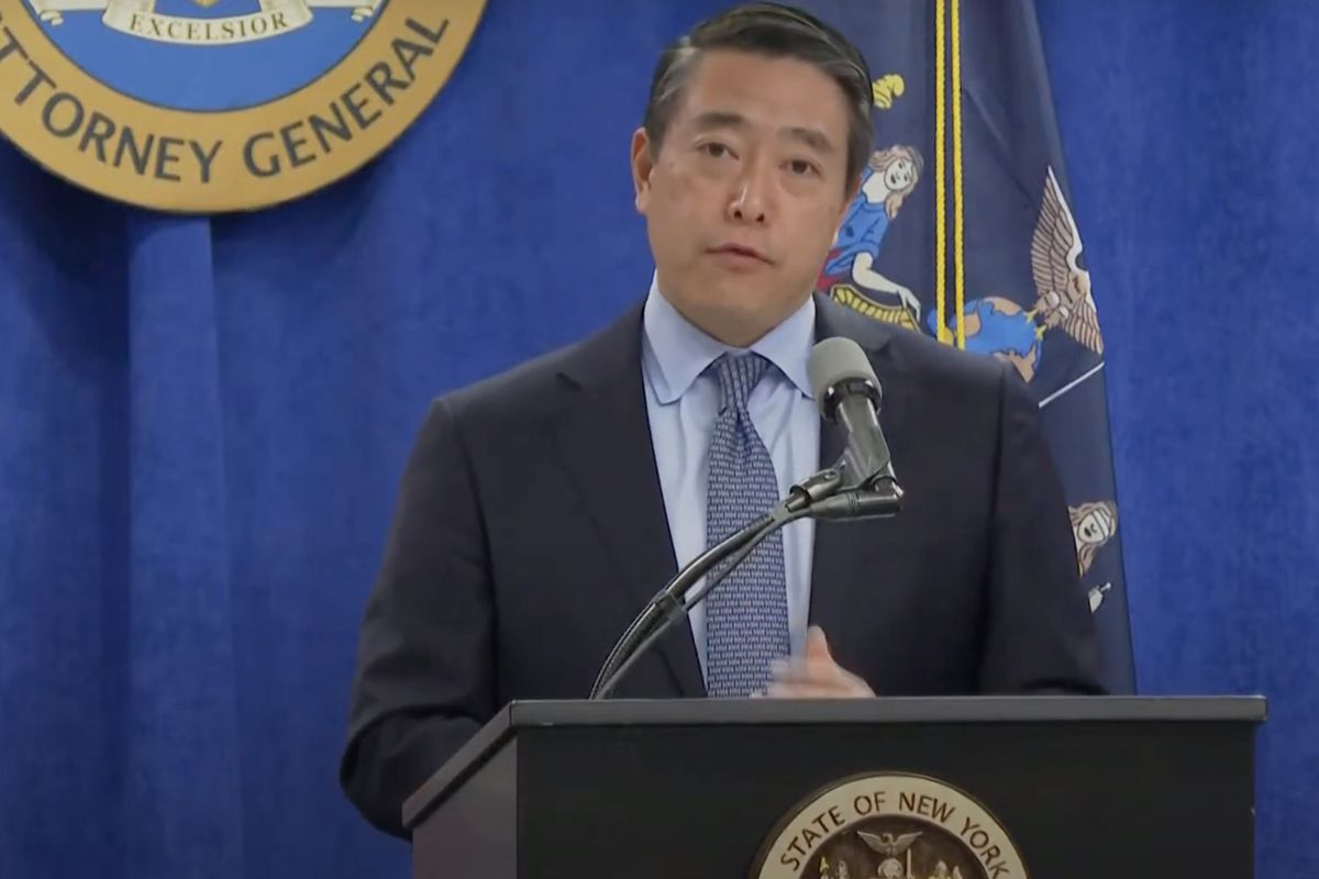 Attorney Joon H. Kim speaks at a press conference on report that Governor Andrew Cuomo has sexual harassed past and present employees, August 3, 2021.