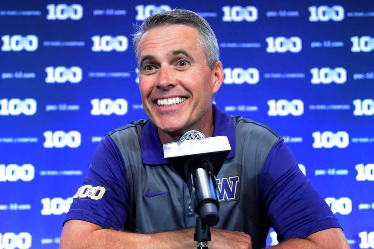 Chris Petersen is ecstatic to receive Kentrell's commitment