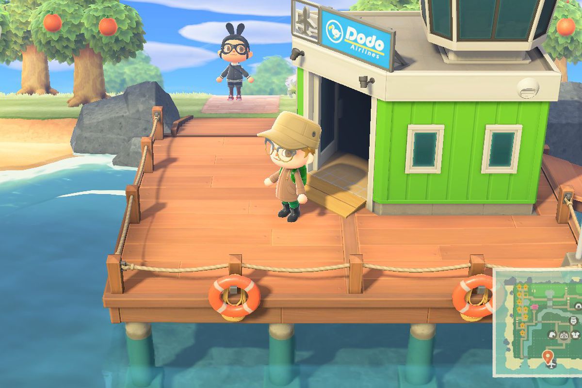Arriving at the airport in Animal Crossing New Horizons