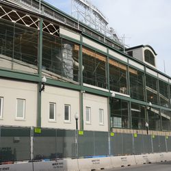 The south side of the ballpark, along Addison Street -
