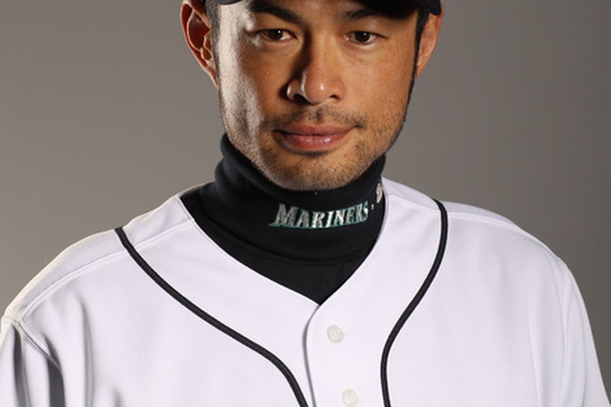 PEORIA AZ - FEBRUARY 20:  Ichiro Suzuki #51 of the Seattle Mariners poses for a portrait at the Peoria Sports Complex on February 20 2011 in Peoria Arizona.  (Photo by Ezra Shaw/Getty Images)