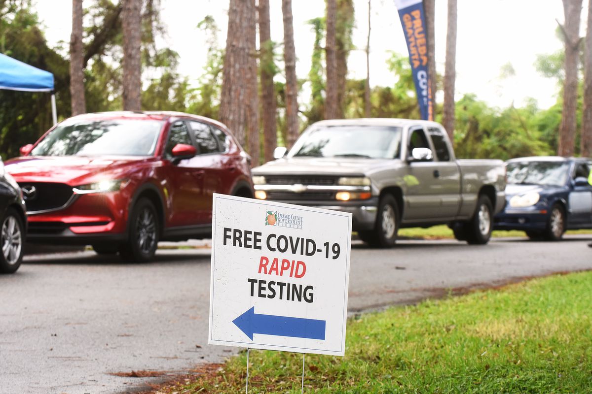 COVID-19 Rapid Testing In Orlando, Florida As Coronavirus Cases Rise