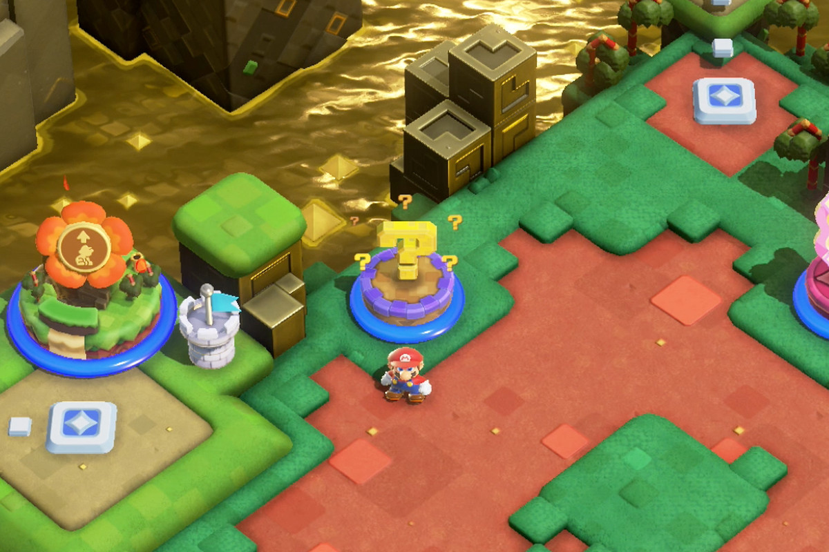 Super Mario Bros. Wonder Mario standing at Search Party: An Empty Park?