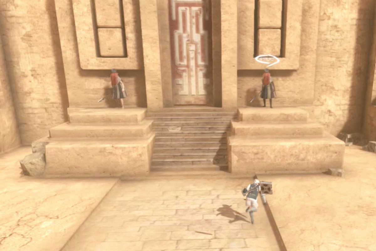 Nier Replicant use the Royal Compass to navigate the Desert’s sandstorm