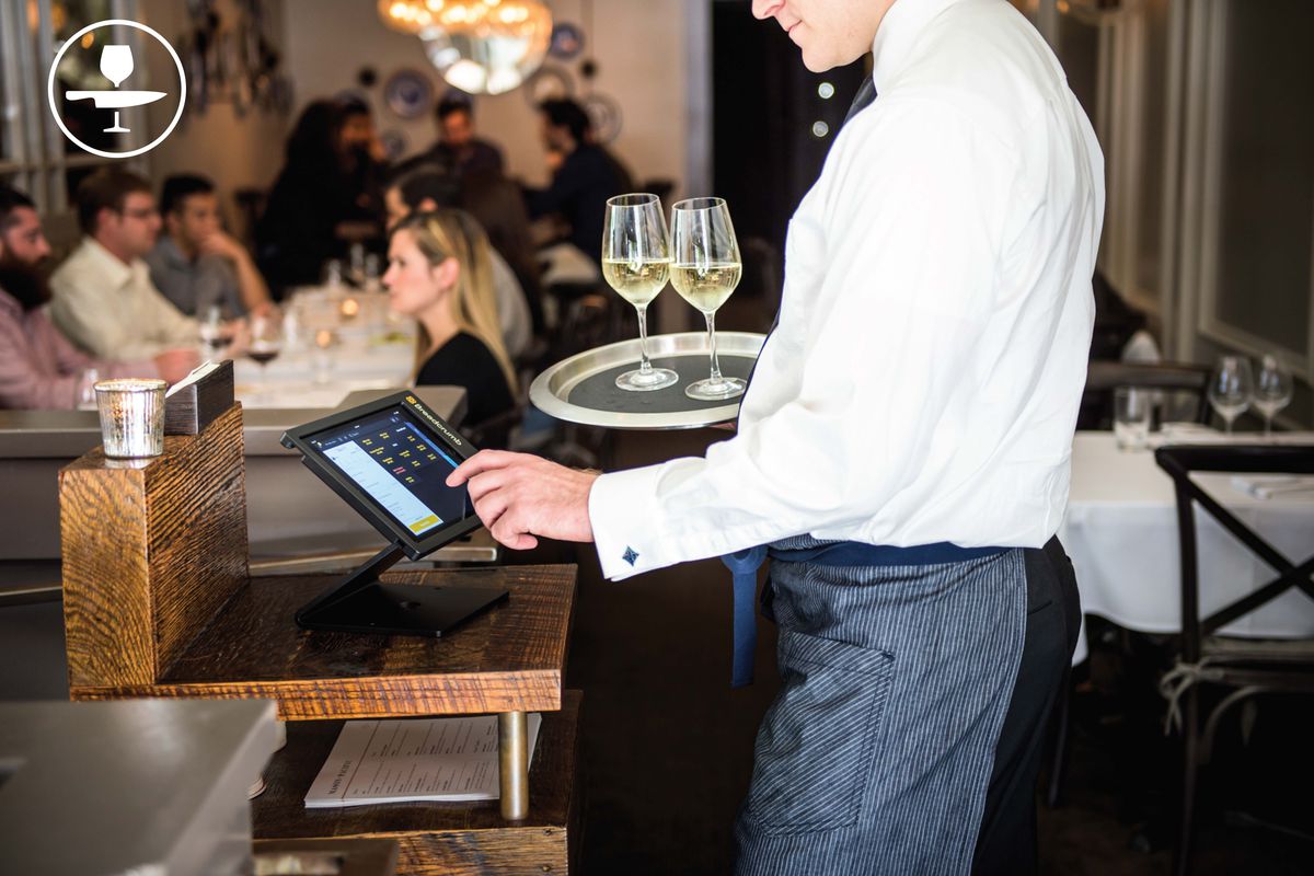 Upserve software in a restaurant