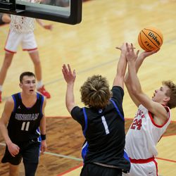 American Fork and Bingham face off in a high school boys basketball game in American Fork on Tuesday, Nov. 30, 2021.