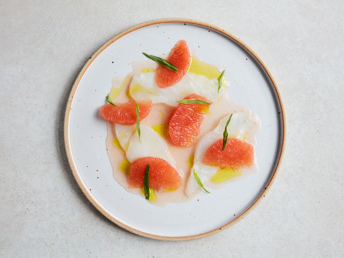 Cod crudo, at Levan in Peckham, the upcoming London restaurant opening from Nicholas Balfe of Salon, Brixton