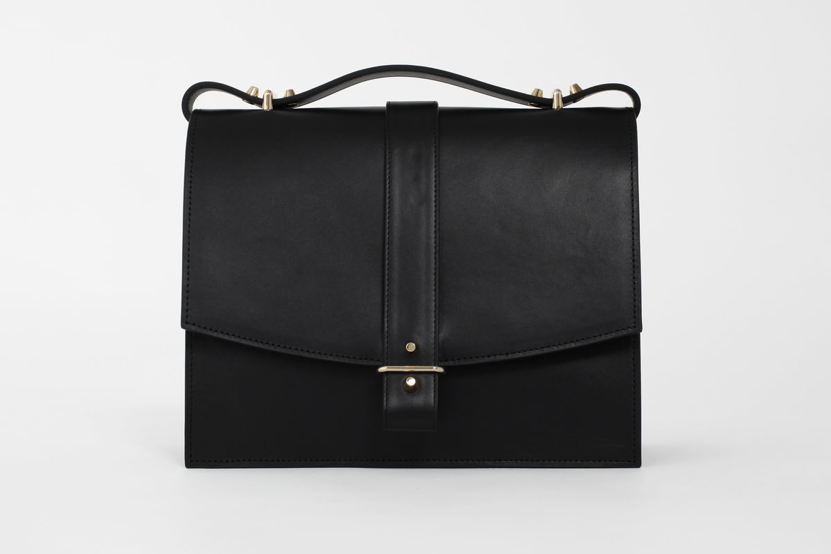 Agnes crossbody satchel bag in black
