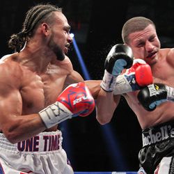 Keith Thurman overpowered the rugged Jesus Soto Karass.