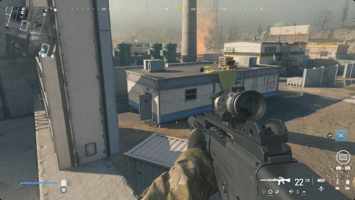 Call of Duty: Modern Warfare 3 screenshot with the VEL 46 location marked.
