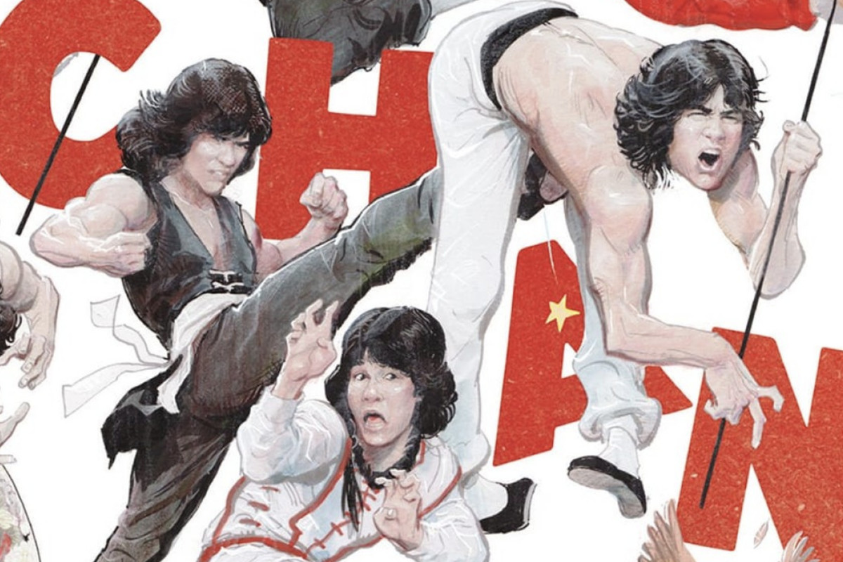 The cover art for Criterion Collection’s Jackie Chan collection features multiple drawings of the iconic stunt man and action star