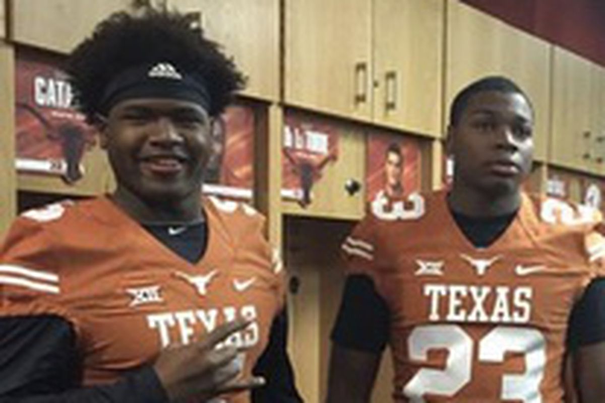 Dontavious Jackson and Jeffrey McCulloch at Texas last February.