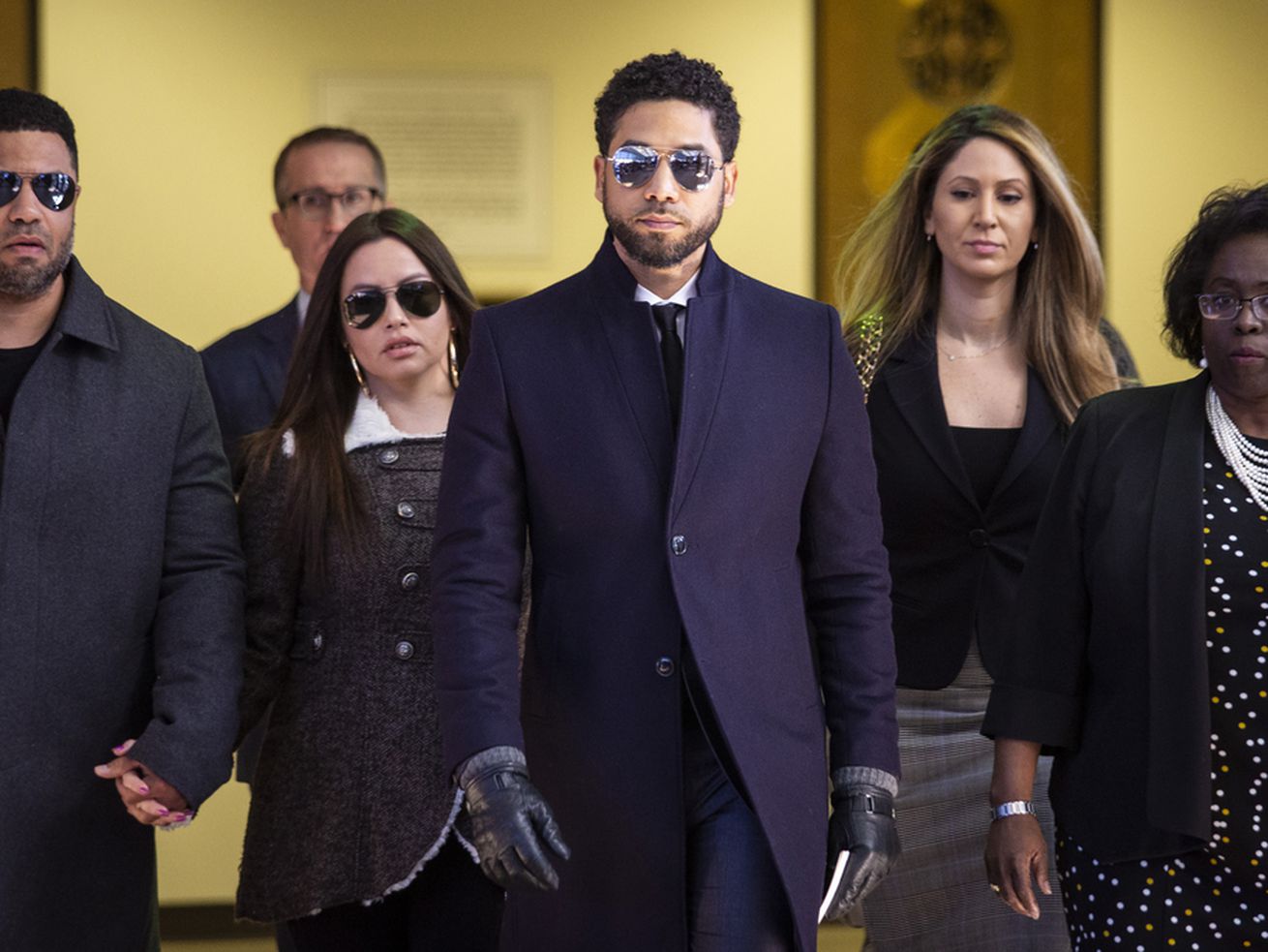 Jussie Smollett leaves court after charges were dropped. | Ashlee Rezin/Sun-Times