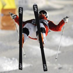 Bradley Wilson (USA) competes during the men's moguls finals at Deer Valley Ski Resort on Thursday, Jan. 9, 2014.