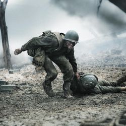 Andrew Garfield stars in "Hacksaw Ridge" as Desmond Doss, who signed up to be a combat medic in WWII so he could obey God's commandment against killing and fulfill his duty to serve.