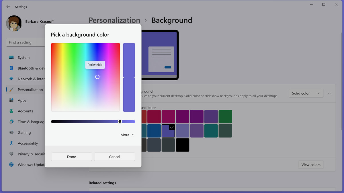 You can create a custom color if you want a solid background.