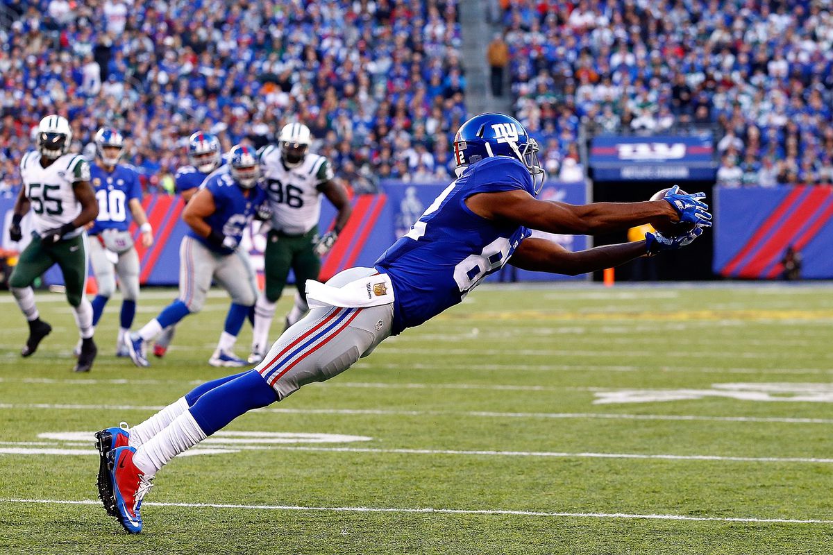 Rueben Randle makes a diving catch against the Jets on Sunday