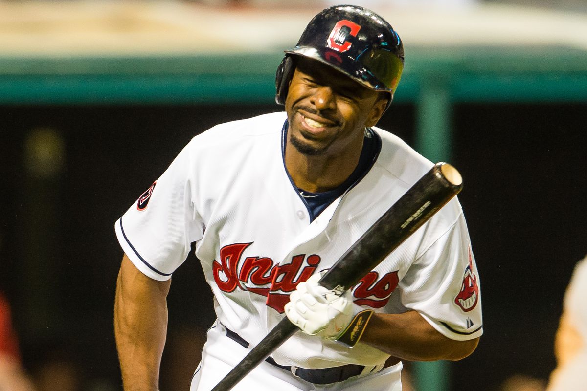Michael Bourn is pained by the tough decision about which of his teammates should be Player of the Week. * PHOTO