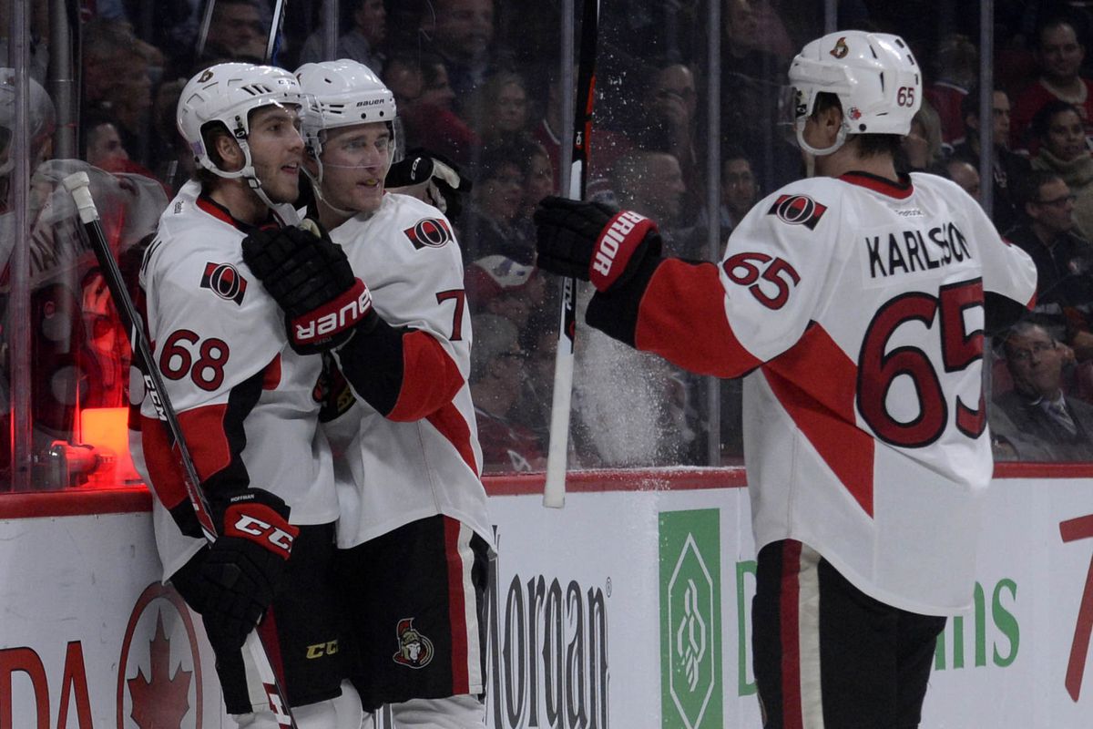 Karlsson isn't invited to the hug until he also wins Player of the Month honours