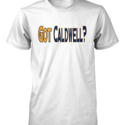 Player: Andre Caldwell. Super Bowl Affiliation: Denver Broncos. Florida Loyalties: University of Florida. Gameday Gear: FunhouseTshirts Denver Broncos Shirt Andre Caldwell, <a href="http://www.etsy.com/listing/109219258/denver-broncos-shirt-andre-caldwell