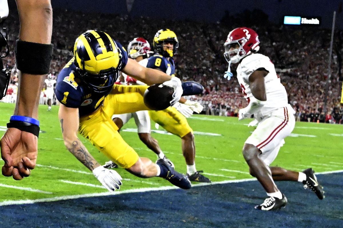Michigan Wolverines defeated the Alabama Crimson Tide 27-20 in overtime to win the 110th Rose Bowl game in Pasadena.