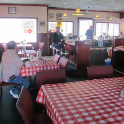 The interior at Jim’s Diner is virtually unchanged from its predecessor, the Center Drive-Inn.