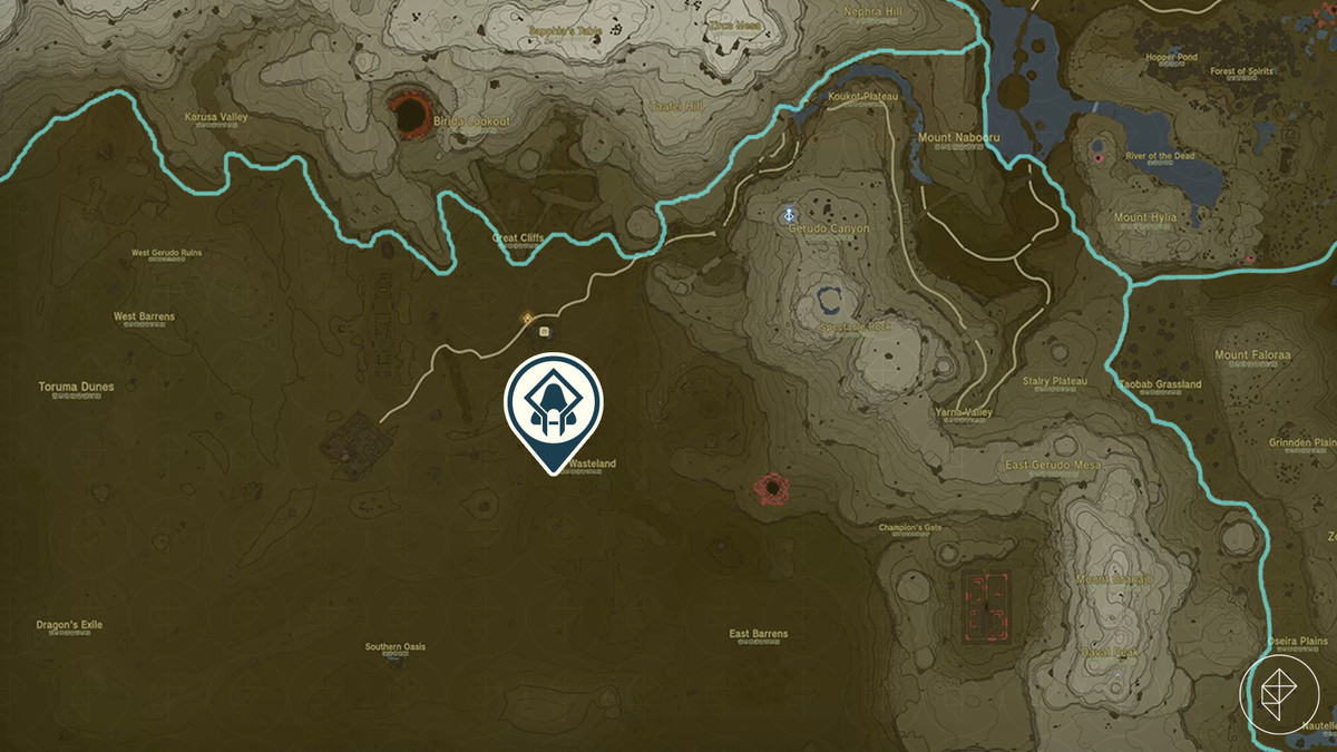 A map shows the location of Chichim Shrine in The Legend of Zelda: Tears of the Kingdom
