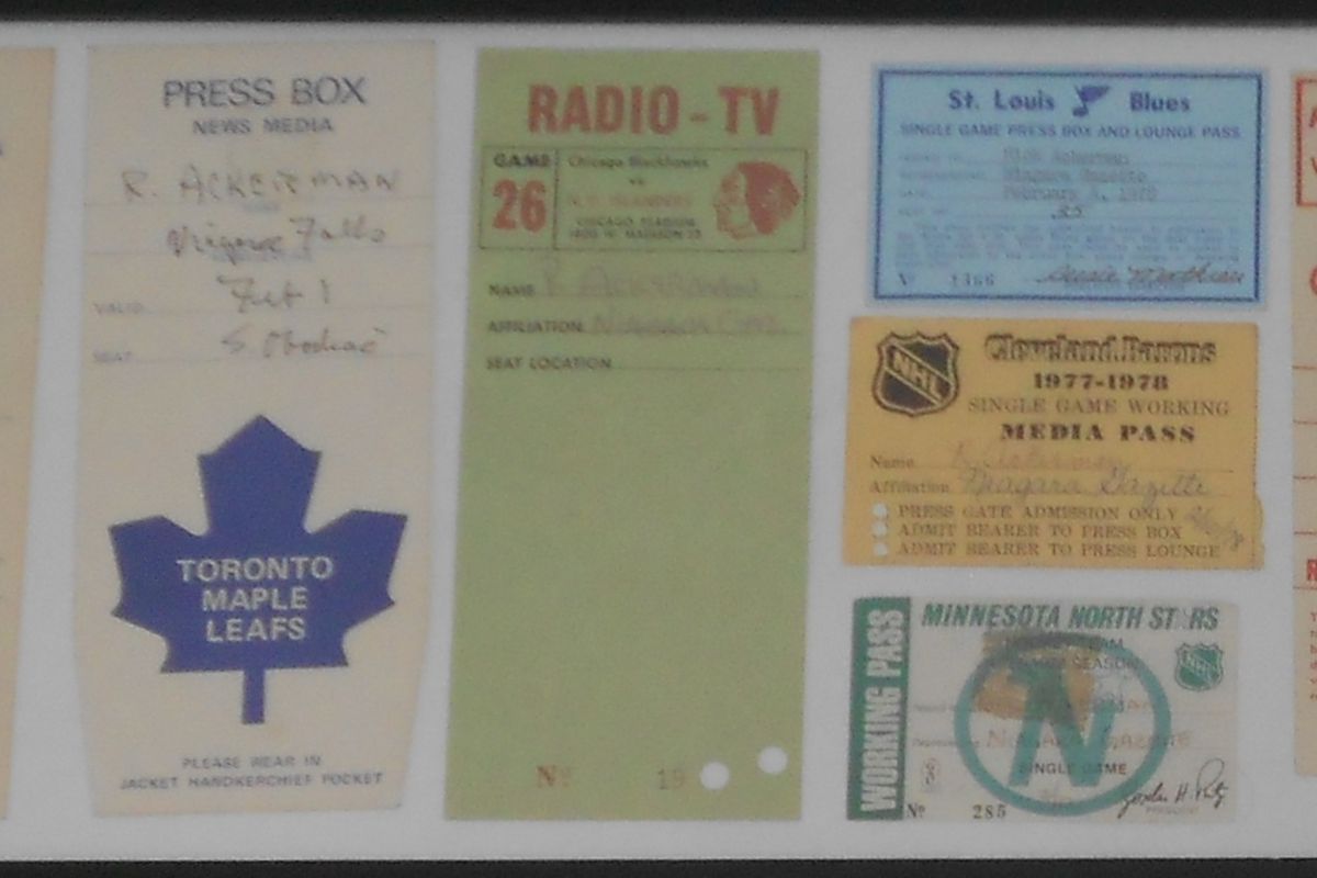My press credentials from the excellent hockey road trip (not in chronological order) of 1978